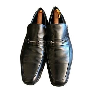 Steve Madden Roddey Men's Leather Slip-on Black Loafers‎ Businessman 11.5 #1073